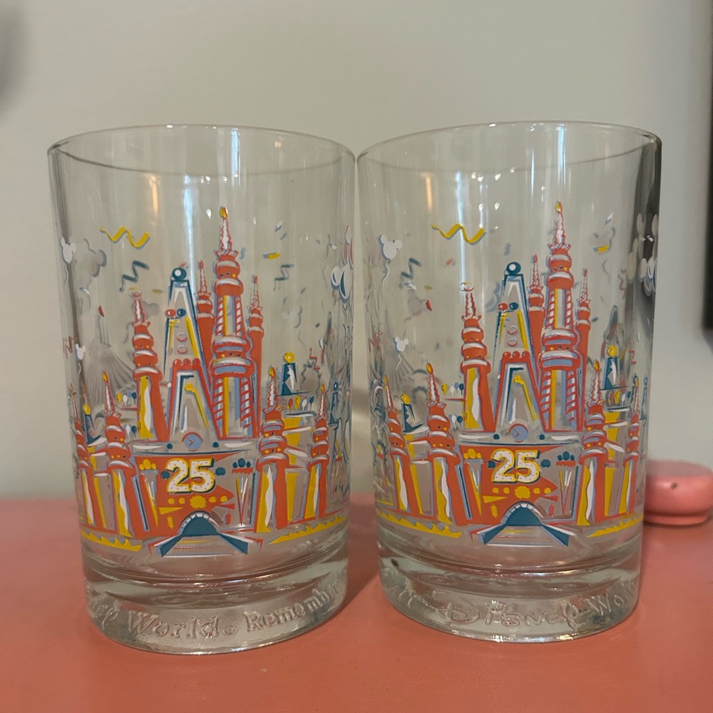 Walt Disney World 25th year anniversary “Remember the Magic” glasses